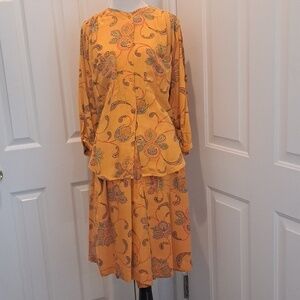 Vintage ELLEN TRACY BY Linda Allard  2 Piece Coulotte Set Silk XS OR SM